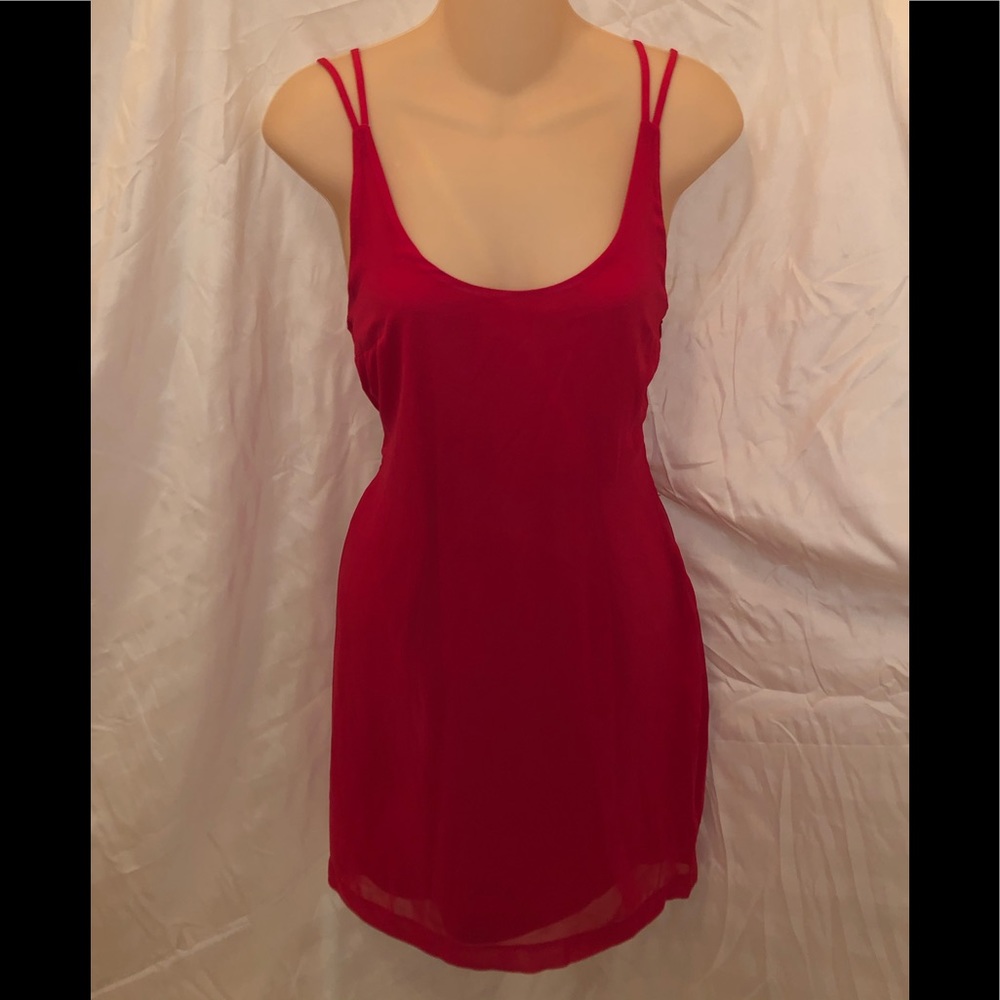 NWTs: BONGO Red Dress with Bow Back